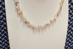 Keshi freshwater pearl necklace